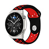 Strap-it® Strap-it Huawei Watch GT 3 Pro 46mm Sportarmband (Schwarz/Rot) Strap-it® Strap-it Huawei Watch GT 3 Pro 46mm Sportarmband (Schwarz/Rot)