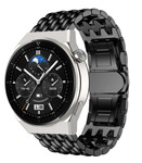 Strap-it® Strap-it Huawei Watch GT 3 Pro 46mm Drachenarmband Stahl (Schwarz)