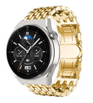 Strap-it® Strap-it Huawei Watch GT 3 Pro 46mm Drachenarmband Stahl (Gold)