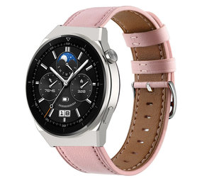 Strap-it® Huawei Watch GT 3 Pro 46mm Armband Leder (Rosa) Strap-it® Huawei Watch GT 3 Pro 46mm Armband Leder (Rosa)