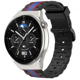 Strap-it® Huawei Watch GT 3 Pro 46mm Special Edition Armband (Schwarz/Blau) Strap-it® Huawei Watch GT 3 Pro 46mm Special Edition Armband (Schwarz/Blau)