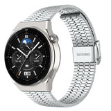 Strap-it® Huawei Watch GT 3 Pro 46mm Edelstahlarmband (Silber) Strap-it® Huawei Watch GT 3 Pro 46mm Edelstahlarmband (Silber)