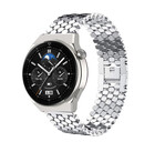 Strap-it® Strap-it Huawei Watch GT 3 Pro 46mm Fischarmband Stahl (Silber)