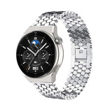 Strap-it® Huawei Watch GT 3 Pro 46mm Fischarmband Stahl (Silber) Strap-it® Huawei Watch GT 3 Pro 46mm Fischarmband Stahl (Silber)