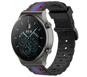 Strap-it® Huawei Watch GT 2 Pro Special Edition Armband (Schwarz/Blau) Strap-it® Huawei Watch GT 2 Pro Special Edition Armband (Schwarz/Blau)