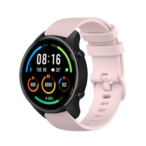 Strap-it® Strap-it Xiaomi Mi Watch Luxus-Silikonarmband (Rosa)