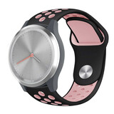 Strap-it® Garmin Vivomove 3s - 39mm Sportarmband - Schwarz/Rosa Strap-it® Garmin Vivomove 3s - 39mm Sportarmband - Schwarz/Rosa