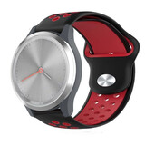 Strap-it® Garmin Vivomove 3s - 39mm Sportarmband - Schwarz/Rot Strap-it® Garmin Vivomove 3s - 39mm Sportarmband - Schwarz/Rot