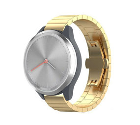 Strap-it® Garmin Vivomove 3s - 39mm Metallarmband - Gold Strap-it® Garmin Vivomove 3s - 39mm Metallarmband - Gold