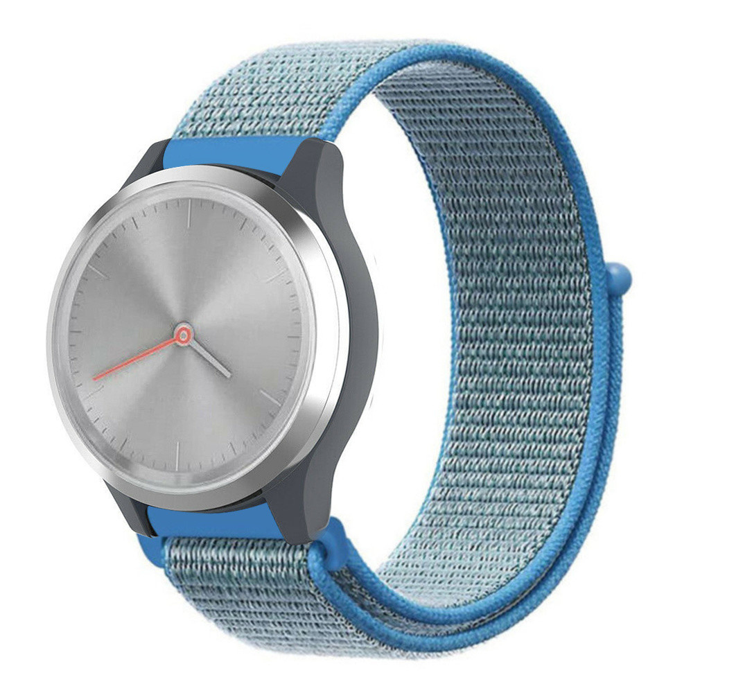 Strap-it® Strap-it Garmin Vivomove 3s - 39mm Nylonarmband - Blau Strap-it® Strap-it Garmin Vivomove 3s - 39mm Nylonarmband - Blau