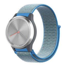 Strap-it® Garmin Vivomove 3s - 39mm Nylonarmband - Blau Strap-it® Garmin Vivomove 3s - 39mm Nylonarmband - Blau