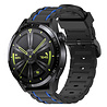 Strap-it® Strap-it Huawei Watch GT 3 46mm Sportschnallenarmband (Schwarz/Blau) Strap-it® Strap-it Huawei Watch GT 3 46mm Sportschnallenarmband (Schwarz/Blau)