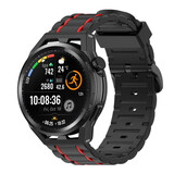 Strap-it® Huawei Watch GT Runner Sportschnallenarmband (Schwarz/Rot) Strap-it® Huawei Watch GT Runner Sportschnallenarmband (Schwarz/Rot)