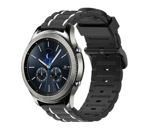Strap-it® Samsung Gear S3 Sportschnallenarmband (Schwarz/Weiß) Strap-it® Samsung Gear S3 Sportschnallenarmband (Schwarz/Weiß)