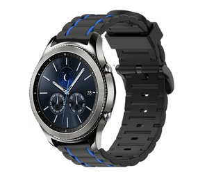 Strap-it® Samsung Gear S3 Sportschnallenarmband (Schwarz/Blau) Strap-it® Samsung Gear S3 Sportschnallenarmband (Schwarz/Blau)