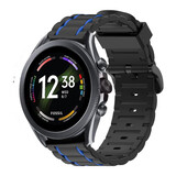 Strap-it® Fossil Gen 6 44mm Sportschnallenarmband (Schwarz/Blau) Strap-it® Fossil Gen 6 44mm Sportschnallenarmband (Schwarz/Blau)