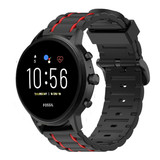 Strap-it® Fossil Gen 5 Sportschnallenarmband (Schwarz/Rot) Strap-it® Fossil Gen 5 Sportschnallenarmband (Schwarz/Rot)