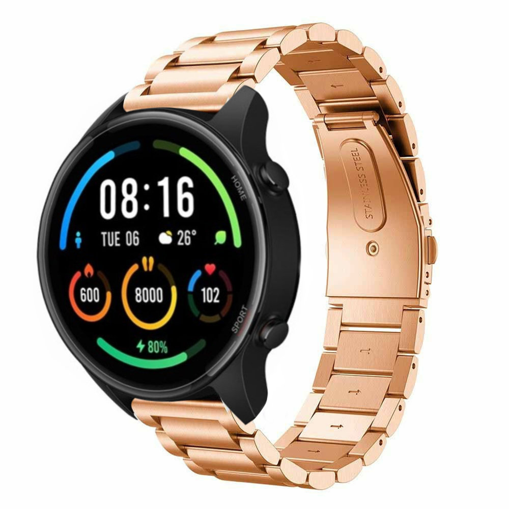 Strap-it® Strap-it Xiaomi Mi Watch Stahlarmband (Roségold)