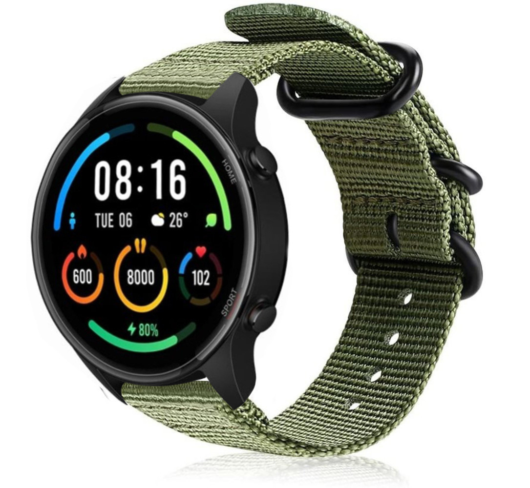 Strap-it® Strap-it Xiaomi Mi Watch Nylon Schnallenarmband (Grün) Strap-it® Strap-it Xiaomi Mi Watch Nylon Schnallenarmband (Grün)