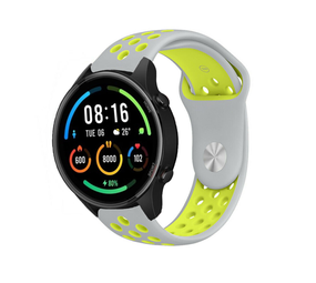Strap-it® Xiaomi Mi Watch Sportarmband (Grau/Gelb) Strap-it® Xiaomi Mi Watch Sportarmband (Grau/Gelb)
