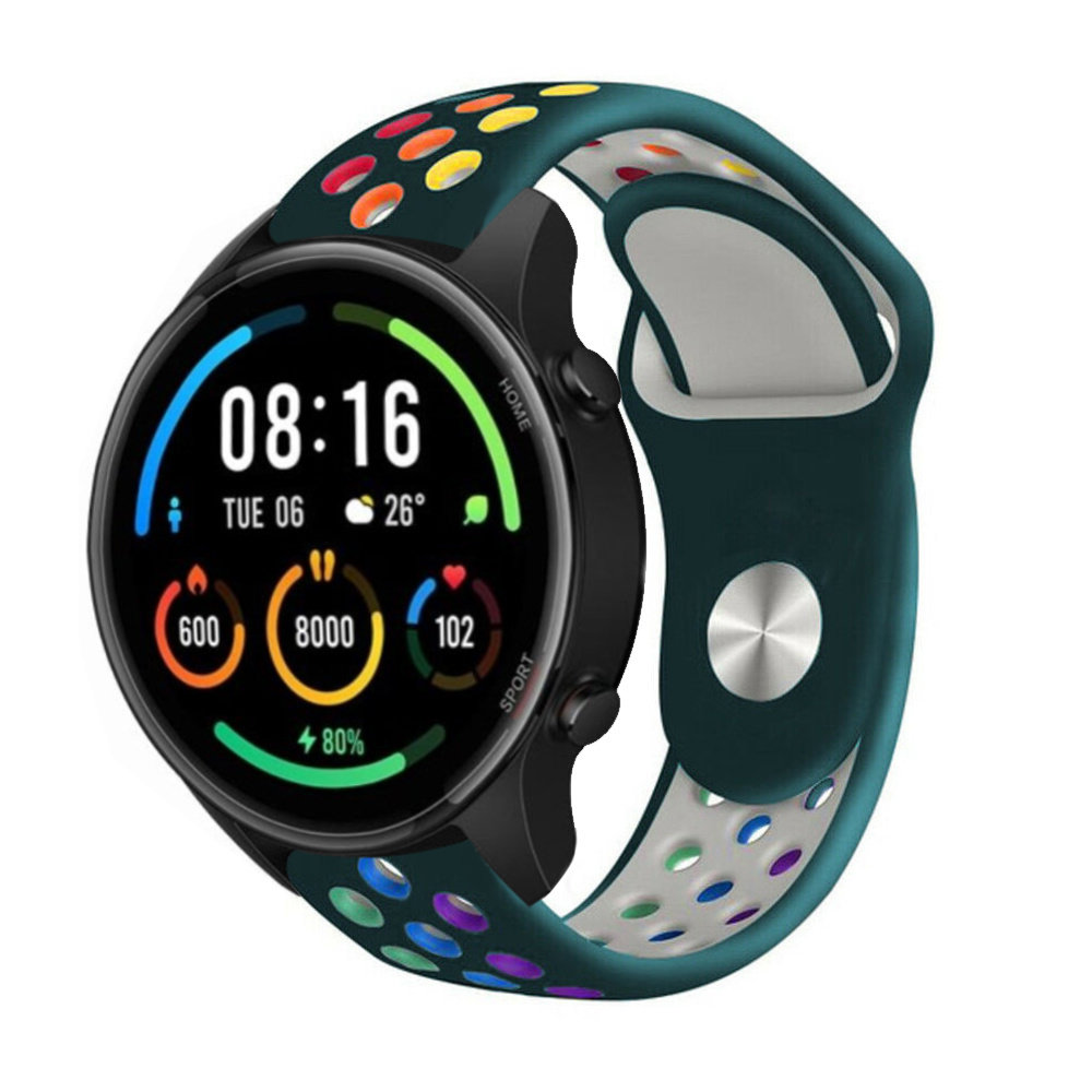 Strap-it® Strap-it Xiaomi Mi Watch Sportarmband (PiniEngrün bunt)