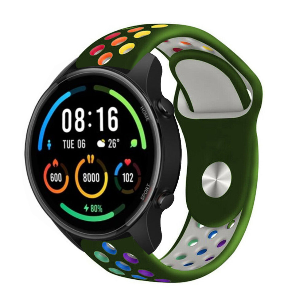 Strap-it® Strap-it Xiaomi Mi Watch Sportarmband (Armeegrün Bunt)