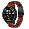 Strap-it® Strap-it Xiaomi Mi Watch Stahlarmband (Schwarz/Rot) Strap-it® Strap-it Xiaomi Mi Watch Stahlarmband (Schwarz/Rot)