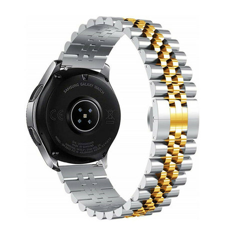 Strap-it® Strap-it Xiaomi Mi Watch Jubilee Stahlarmband (Silber/Gold)