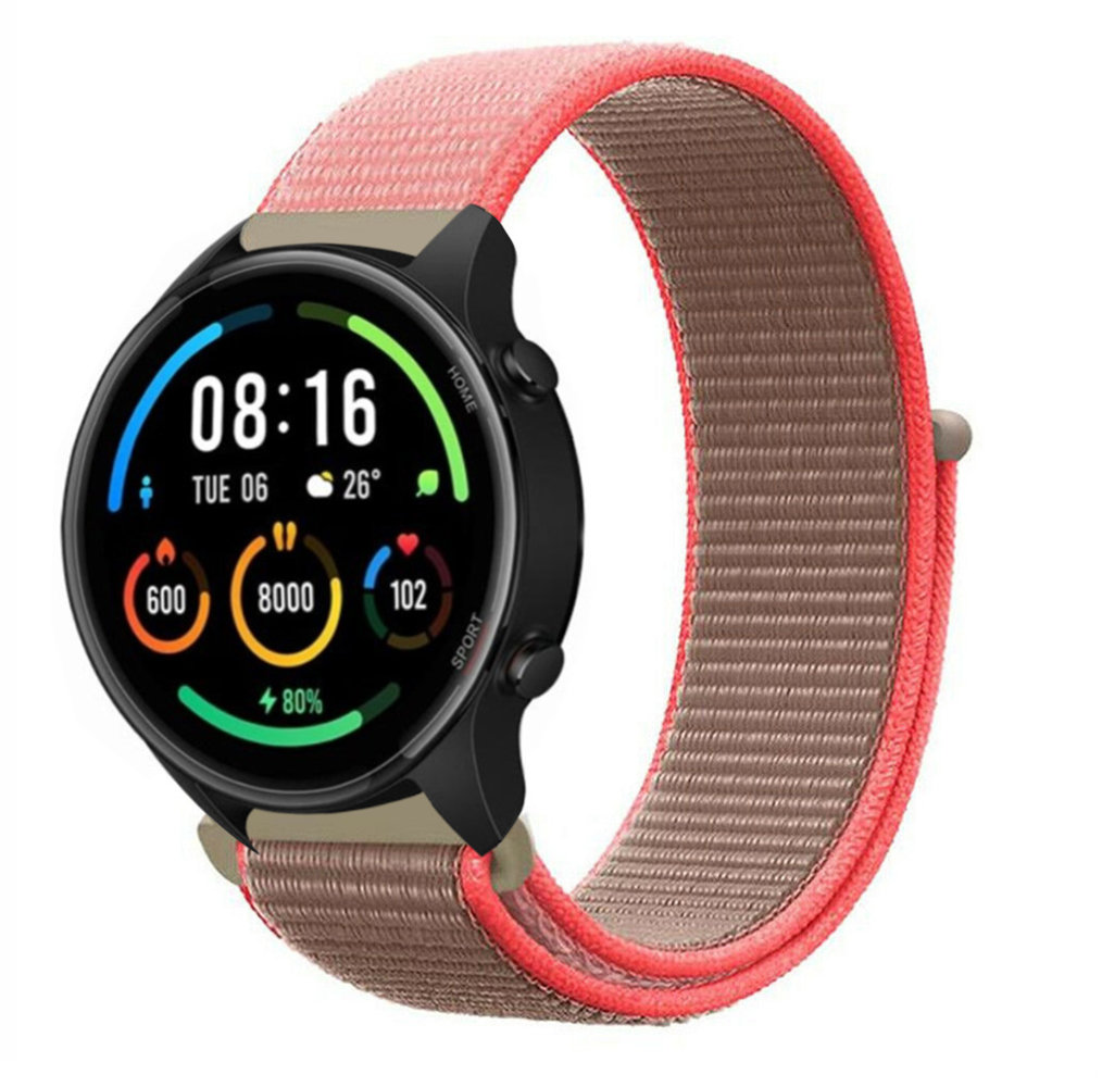 Strap-it® Strap-it Xiaomi Mi Watch Nylonarmband (Neonpink)