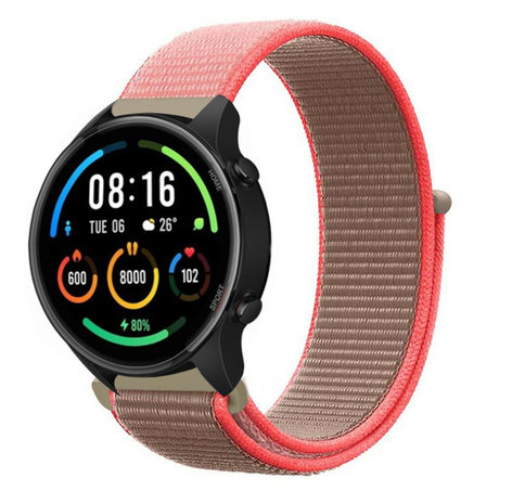 Strap-it® Strap-it Xiaomi Mi Watch Nylonarmband (Neonpink)