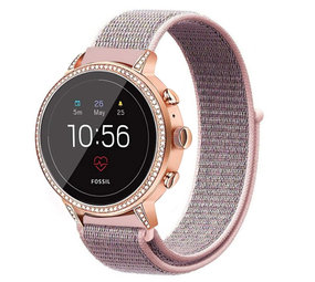 Strap-it® Fossil Gen 5e - 42mm Nylonarmband (Rosa Sand) Strap-it® Fossil Gen 5e - 42mm Nylonarmband (Rosa Sand)