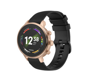 Strap-it® Fossil Gen 6 (42 mm) Silikonarmband (Schwarz) Strap-it® Fossil Gen 6 (42 mm) Silikonarmband (Schwarz)