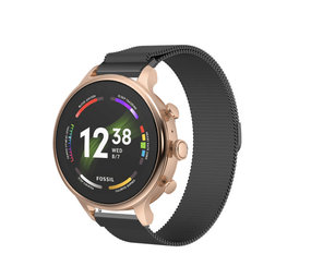 Strap-it® Fossil Gen 6 (42 mm) Milanese-Armband (Schwarz) Strap-it® Fossil Gen 6 (42 mm) Milanese-Armband (Schwarz)