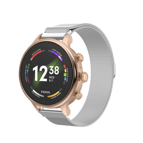 Strap-it® Strap-it Fossil Gen 6 (42 mm) Milanese-Armband (Silber) Strap-it® Strap-it Fossil Gen 6 (42 mm) Milanese-Armband (Silber)
