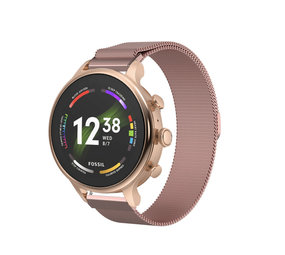 Strap-it® Fossil Gen 6 (42 mm) Milanese-Armband (Rosa) Strap-it® Fossil Gen 6 (42 mm) Milanese-Armband (Rosa)