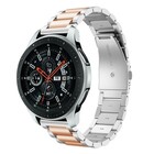 Strap-it® Strap-it Samsung Galaxy Watch 46mm Stahlarmband (Silber/Roségold)