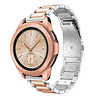 Strap-it® Strap-it Samsung Galaxy Watch 42mm Stahlarmband (Silber/Roségold) Strap-it® Strap-it Samsung Galaxy Watch 42mm Stahlarmband (Silber/Roségold)