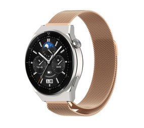 Strap-it® Huawei Watch GT 3 Pro 46mm Milanese-Armband (Roségold) Strap-it® Huawei Watch GT 3 Pro 46mm Milanese-Armband (Roségold)