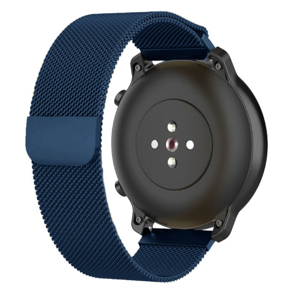 Strap-it® Strap-it Huawei Watch GT 3 Pro 46mm Milanese-Armband (Blau)