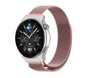 Strap-it® Huawei Watch GT 3 Pro 46mm Milanese-Armband (Rosa) Strap-it® Huawei Watch GT 3 Pro 46mm Milanese-Armband (Rosa)