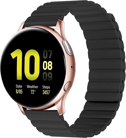 Strap-it® Strap-it Samsung Galaxy Watch Active Magnetisches Silikonarmband (Schwarz) Strap-it® Strap-it Samsung Galaxy Watch Active Magnetisches Silikonarmband (Schwarz)