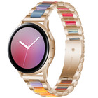 Strap-it® Strap-it Samsung Galaxy Watch Active Resin-Stahlarmband (Roségold/Bunt)