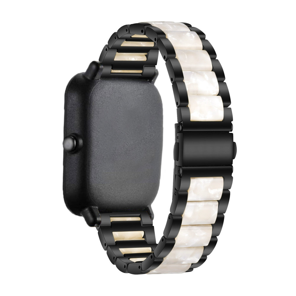 Strap-it® Strap-it Amazfit Bip Resin-Stahlarmband (Schwarz/Weiß) Strap-it® Strap-it Amazfit Bip Resin-Stahlarmband (Schwarz/Weiß)