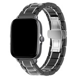 Strap-it® Amazfit Bip Keramik-Stahlarmband (Schwarz/Silber) Strap-it® Amazfit Bip Keramik-Stahlarmband (Schwarz/Silber)