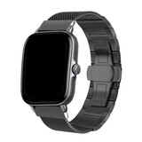 Strap-it® Amazfit Bip Milanese-Stahlarmband (Schwarz) Strap-it® Amazfit Bip Milanese-Stahlarmband (Schwarz)