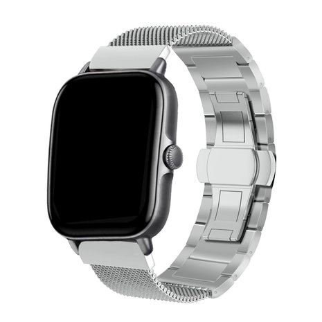 Strap-it® Strap-It Xiaomi Amazfit GTS 2 Milanese-Stahlarmband (Silber)