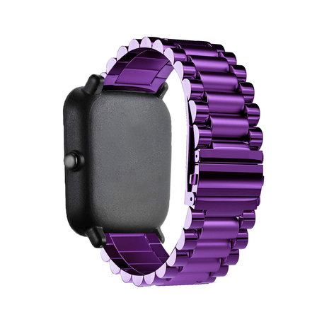 Strap-it® Strap-it Xiaomi Amazfit GTS 2 Stahlarmband (Lila)
