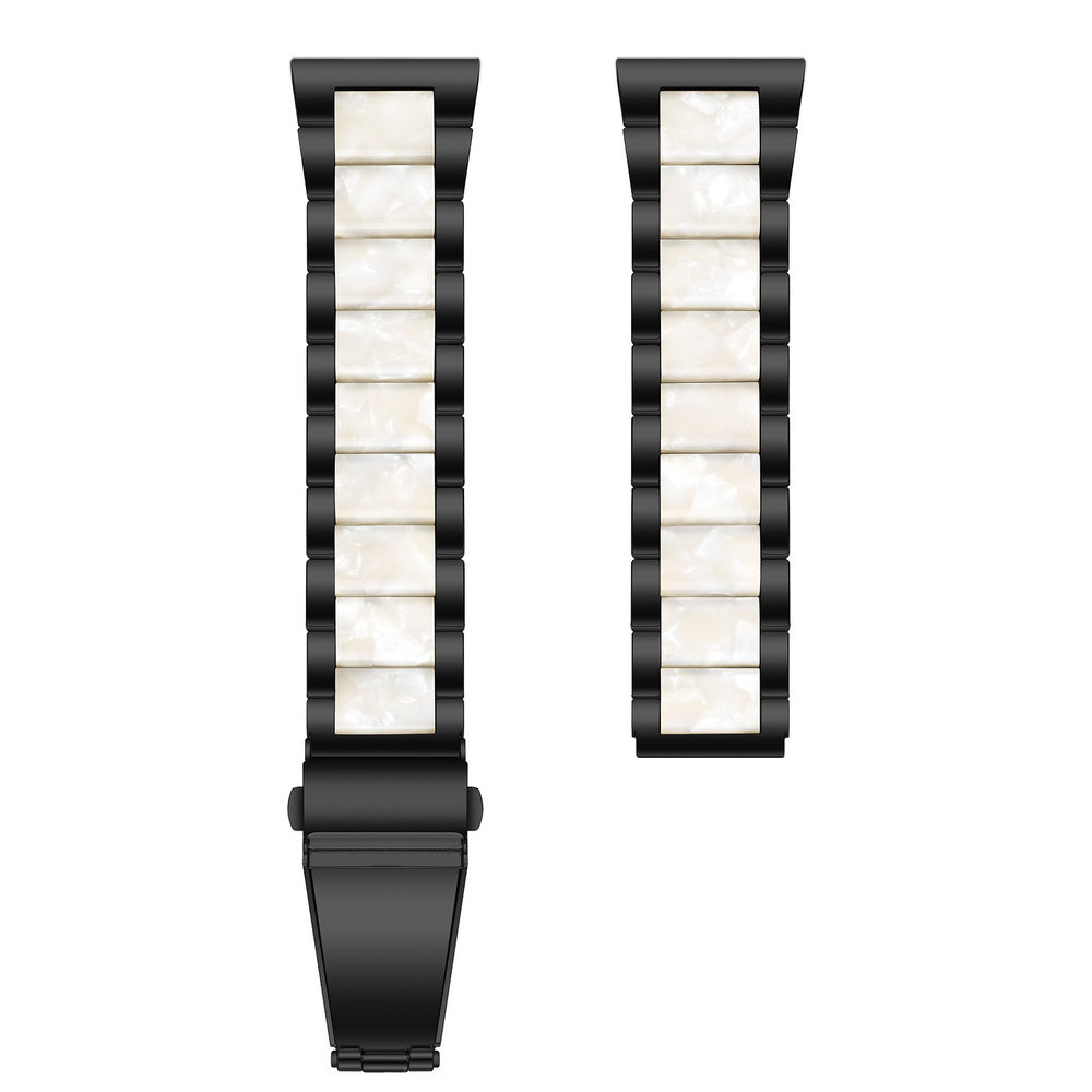 Strap-it® Strap-it Amazfit GTS 3 Resin-Stahlarmband (Schwarz/Weiß) Strap-it® Strap-it Amazfit GTS 3 Resin-Stahlarmband (Schwarz/Weiß)