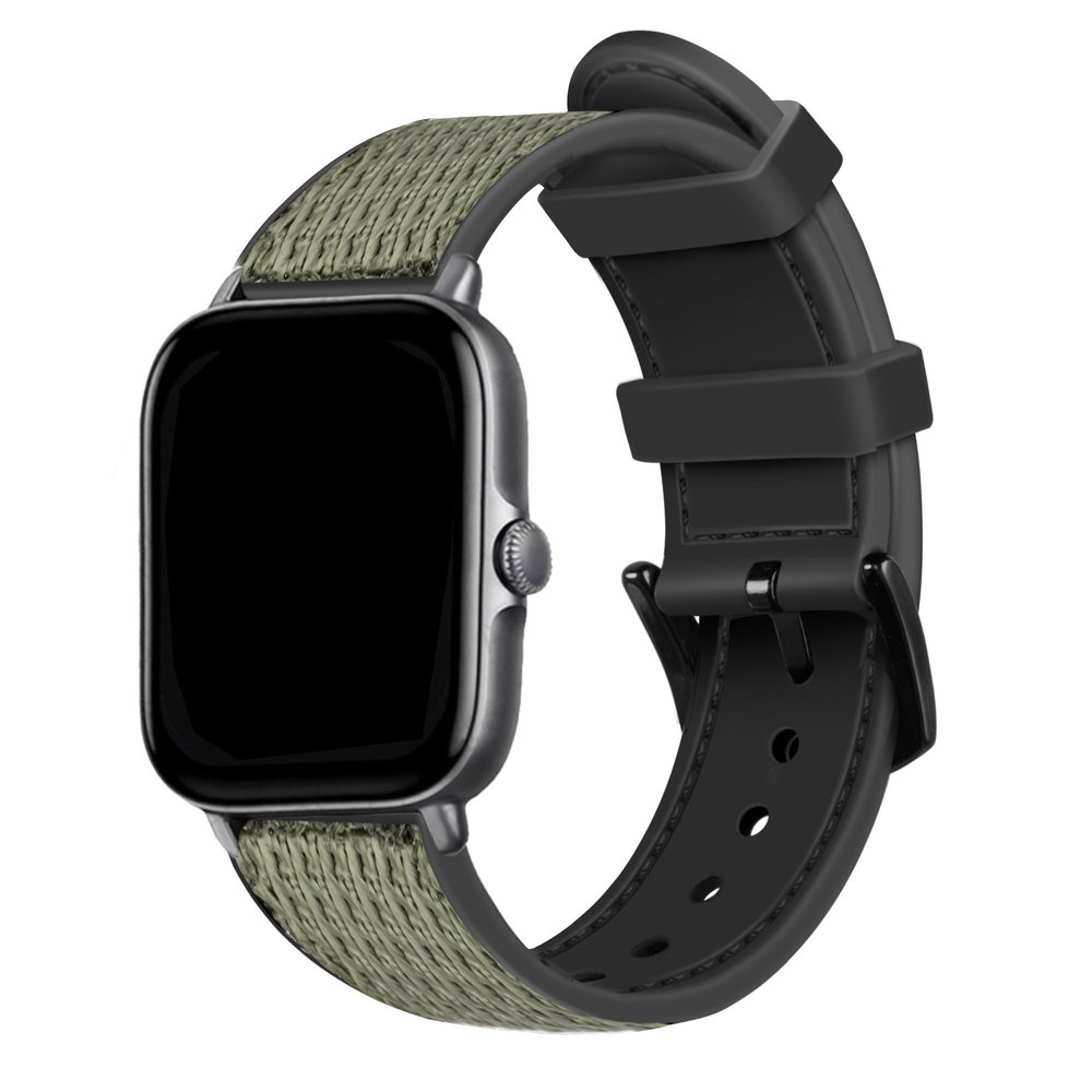 Strap-it® Strap-it Amazfit GTS 3 Nylon-Hybridarmband (Grün)