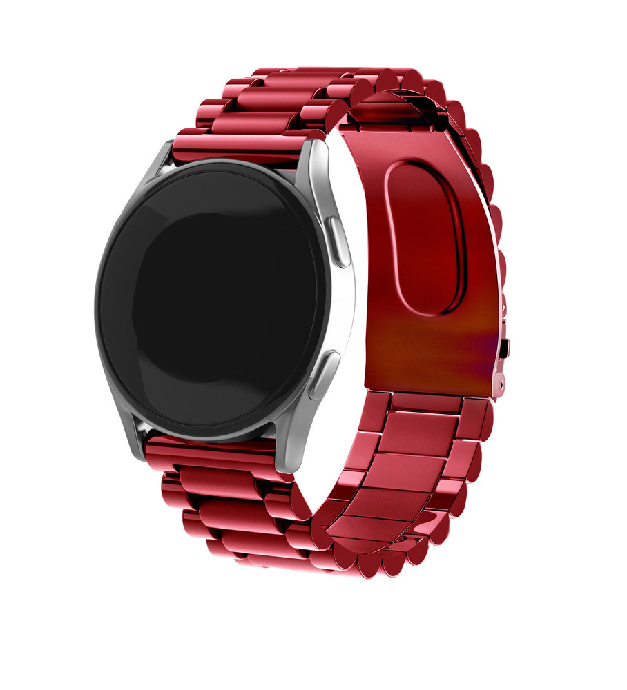 Strap-it® Strap-it Polar Ignite 2 Stahlarmband (Weinrot)